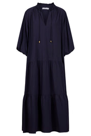 Crete Tiered Maxi Dress - Navy