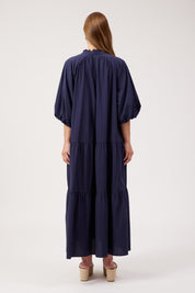 Crete Tiered Maxi Dress - Navy
