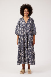 Crete Tiered Maxi Dress - Sea