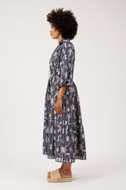 Crete Tiered Maxi Dress - Sea