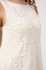 Olympus Applique Tank - Sand