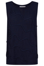 Olympus Applique Tank - Navy
