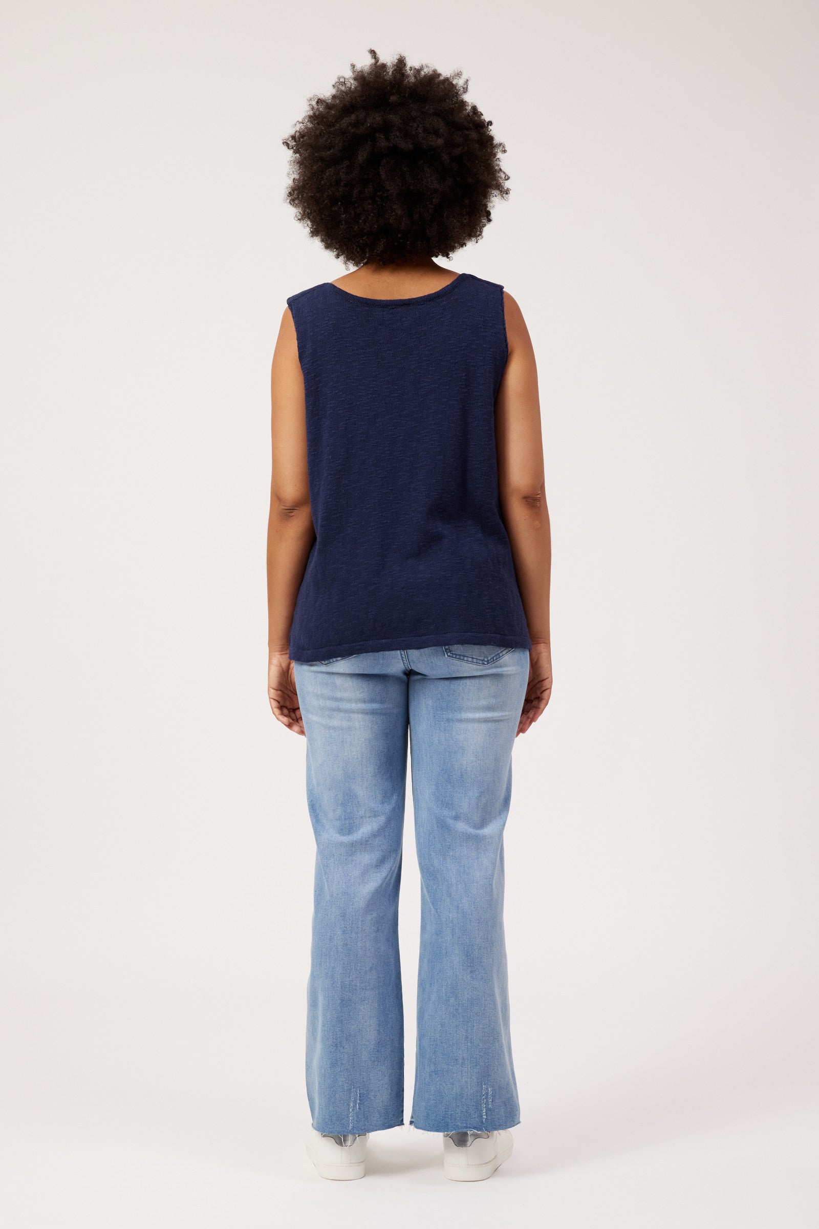 Olympus Applique Tank - Navy