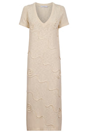 Olympus Applique Dress - Sand