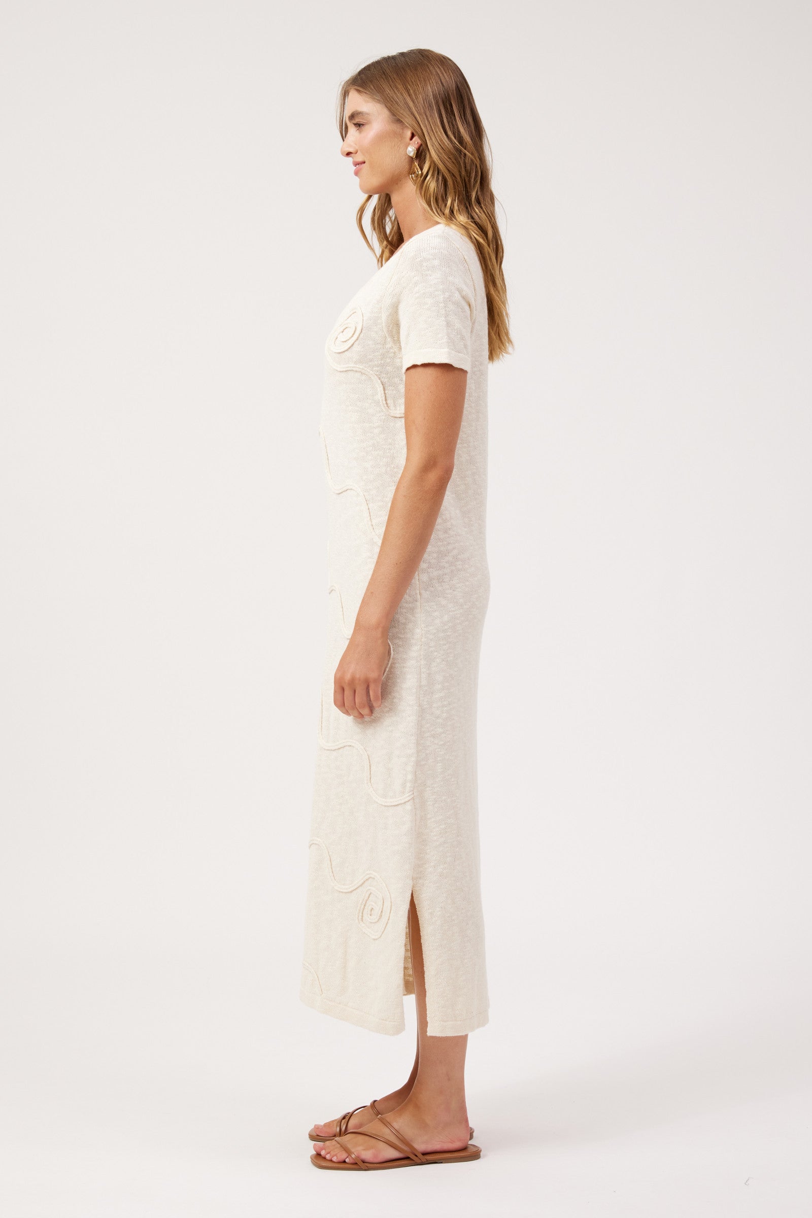 Olympus Applique Dress - Sand