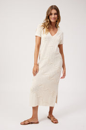 Olympus Applique Dress - Sand