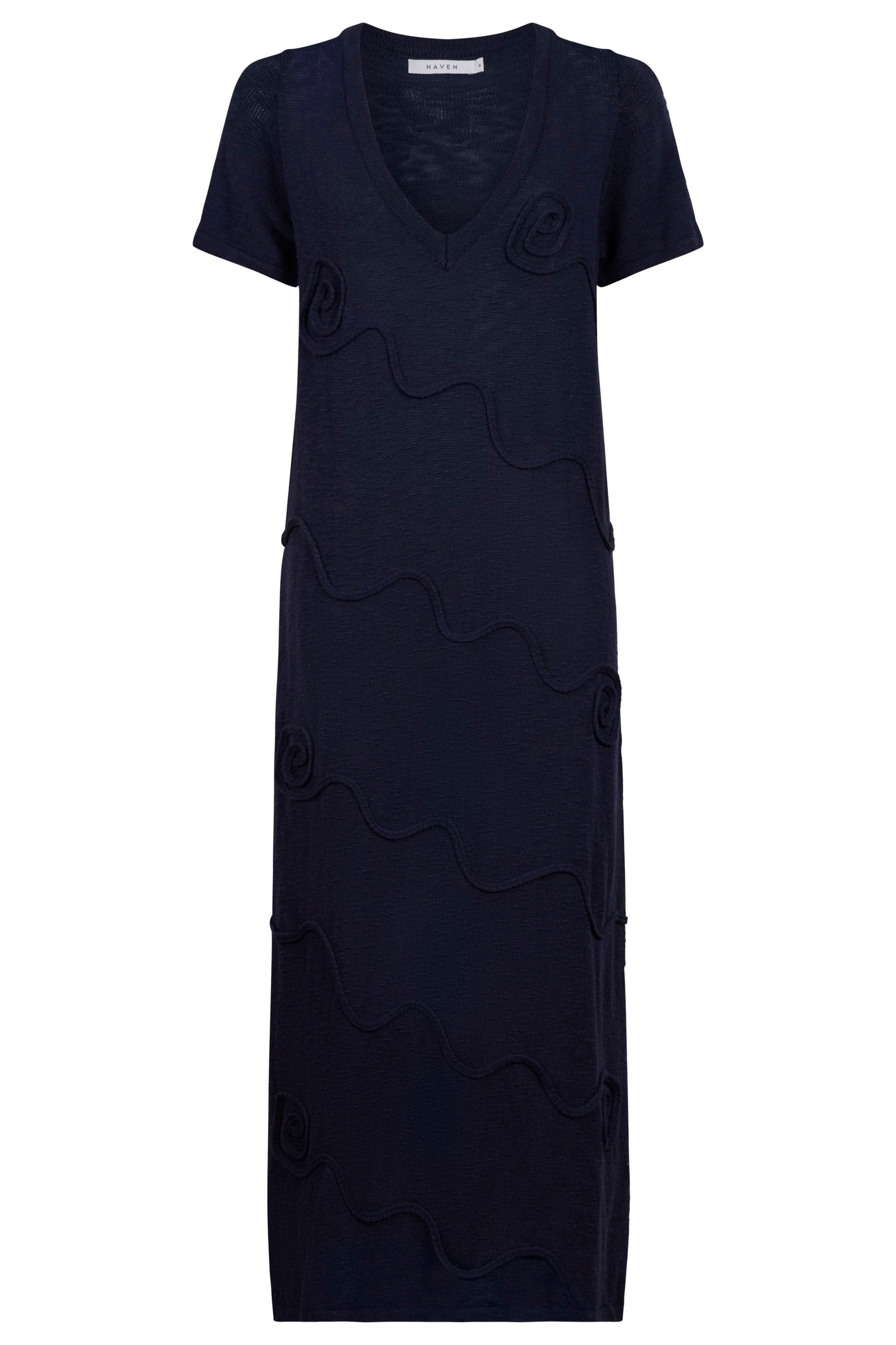 Olympus Applique Dress - Navy