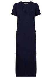 Olympus Applique Dress - Navy