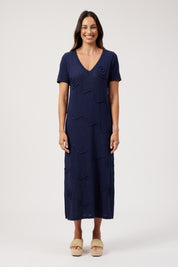 Olympus Applique Dress - Navy