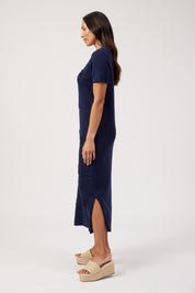 Olympus Applique Dress - Navy