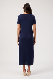 Olympus Applique Dress - Navy
