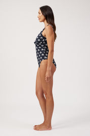 Crete Twist One Piece Swimsuit - Navy Palm