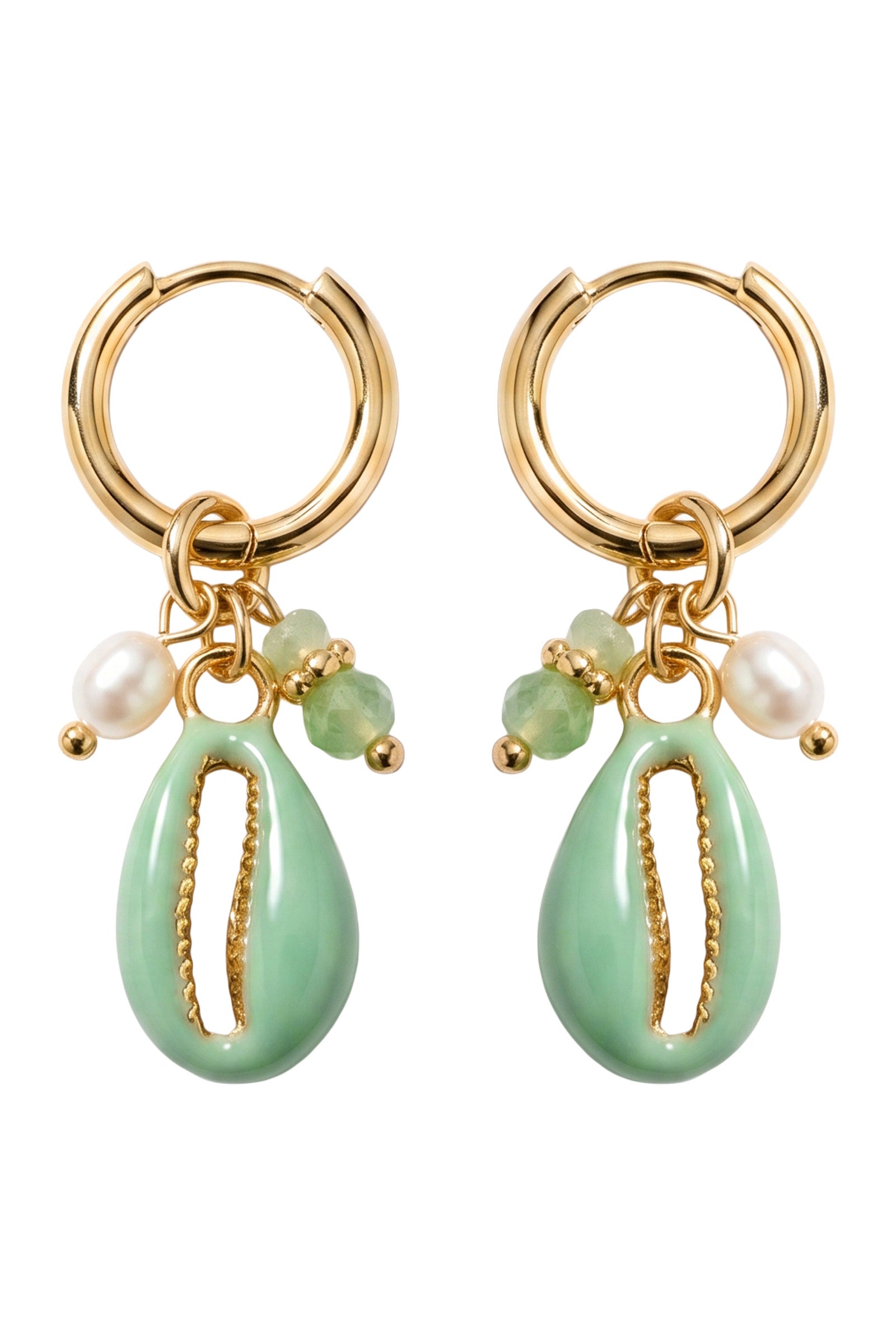 Positano Cowrie Earring - Mint