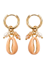 Positano Cowrie Earring - Natural