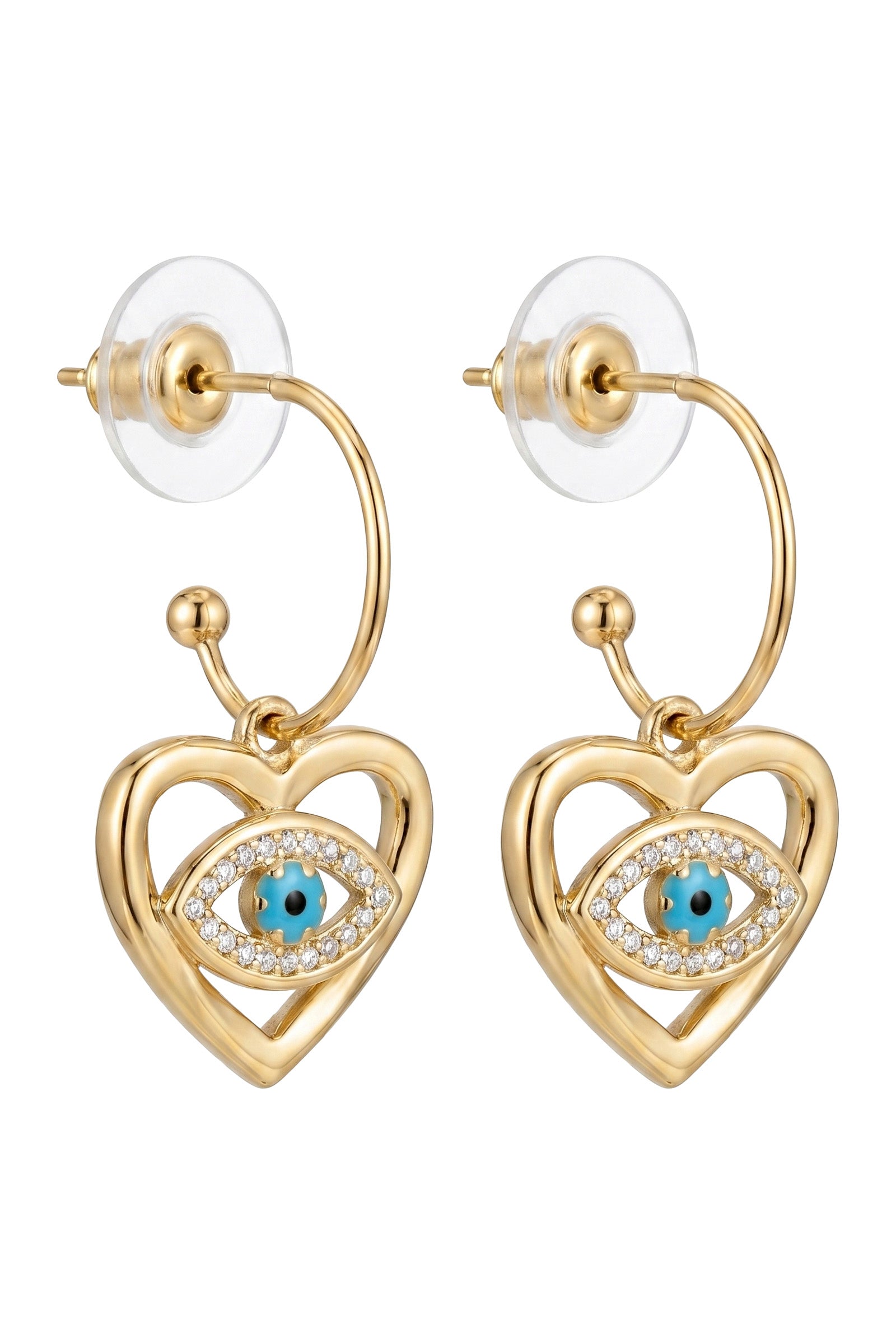 Mati Crystal Earring - Heart
