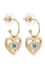 Mati Crystal Earring - Heart