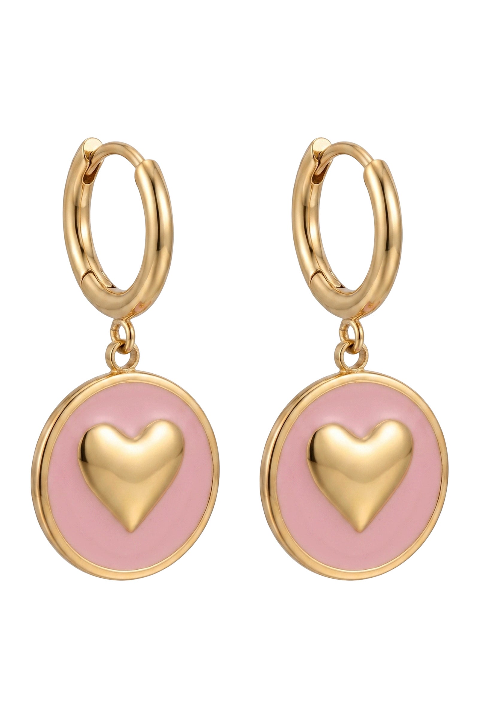 Elba Heart Earring - Pink