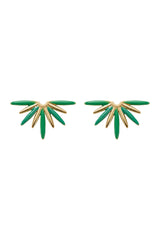 Larissa Enamel Earring - Green Rays