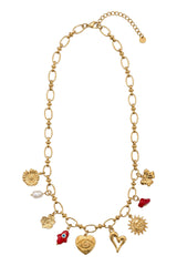 Crete Charm Necklace - Mati Heart