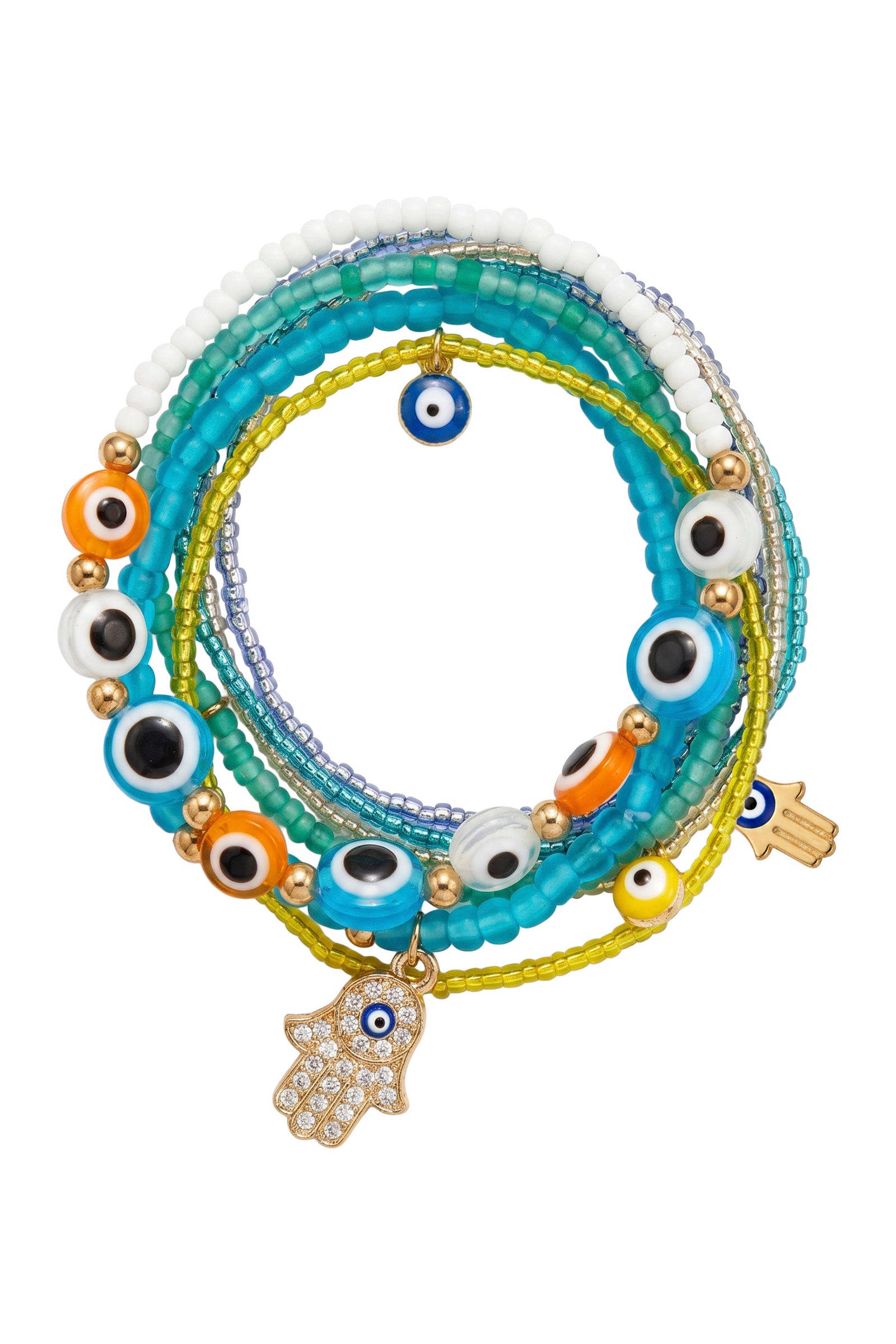 Mati Bracelet Set - Blues