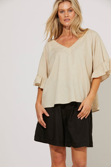 Nevis Relaxed Top - Canvas - The Haven Co