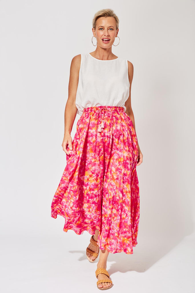 Zanzibar Maxi Skirt - Sangria - The Haven Co