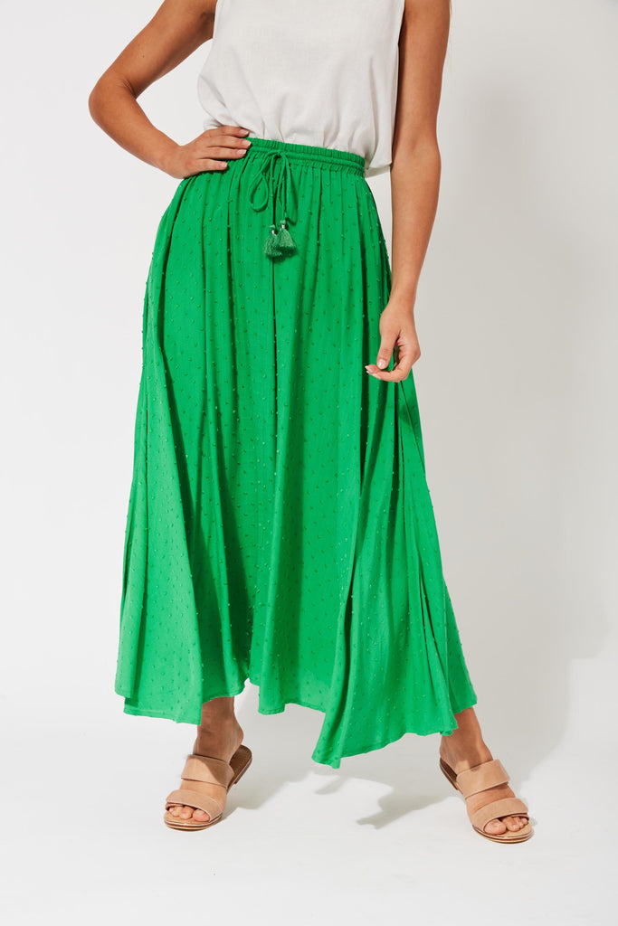 Zanzibar Maxi Skirt - Key Lime - The Haven Co