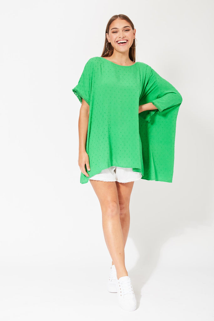 Zanzibar Asymmetric Top - Key Lime - The Haven Co