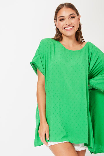 Zanzibar Asymmetric Top - Key Lime - The Haven Co