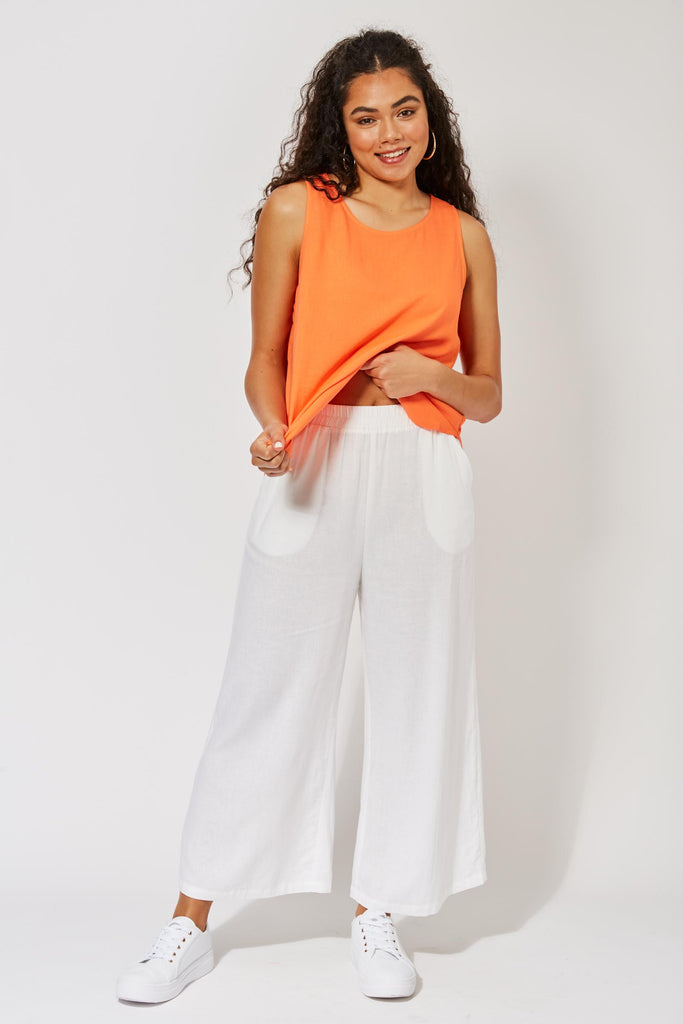 St Barts Crop Pant - Ecru - The Haven Co