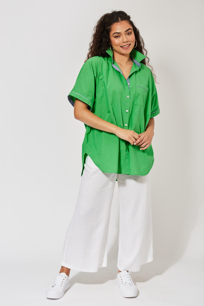 Sentosa Oversized Shirt - Key Lime - The Haven Co
