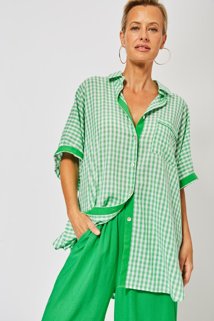 Rio Oversized Shirt - Lime - The Haven Co