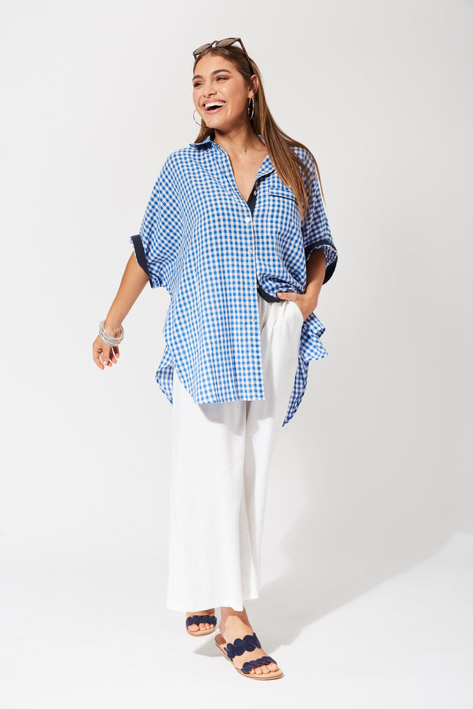 Rio Oversized Shirt - Cobalt - The Haven Co