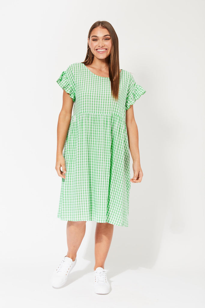 Rio Frill Dress - Lime - The Haven Co