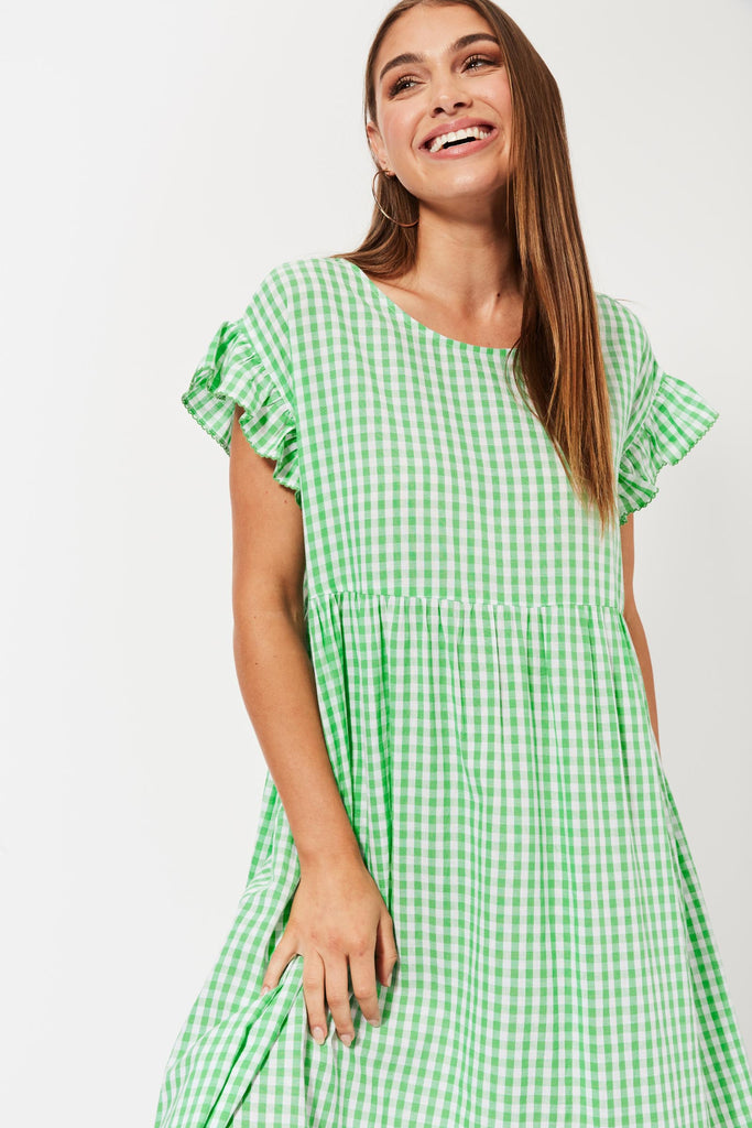 Rio Frill Dress - Lime - The Haven Co
