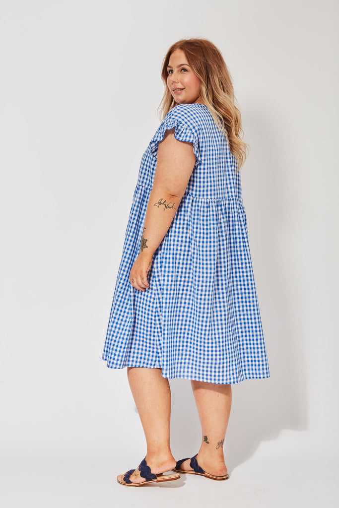 Rio Frill Dress - Cobalt - The Haven Co