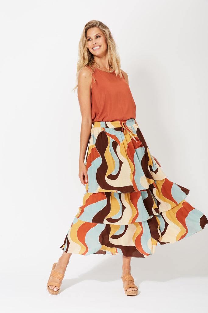 Saba Tiered Skirt - Pucci - The Haven Co