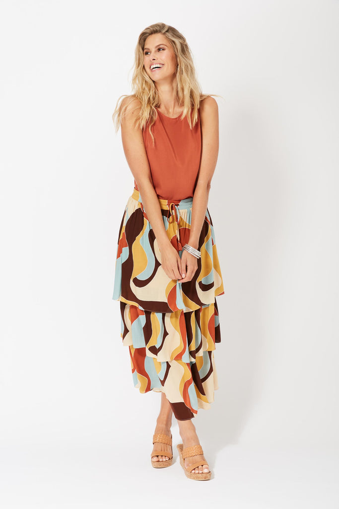 Saba Tiered Skirt - Pucci - The Haven Co