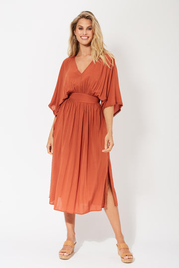 Saba Batwing Maxi - Rust - The Haven Co
