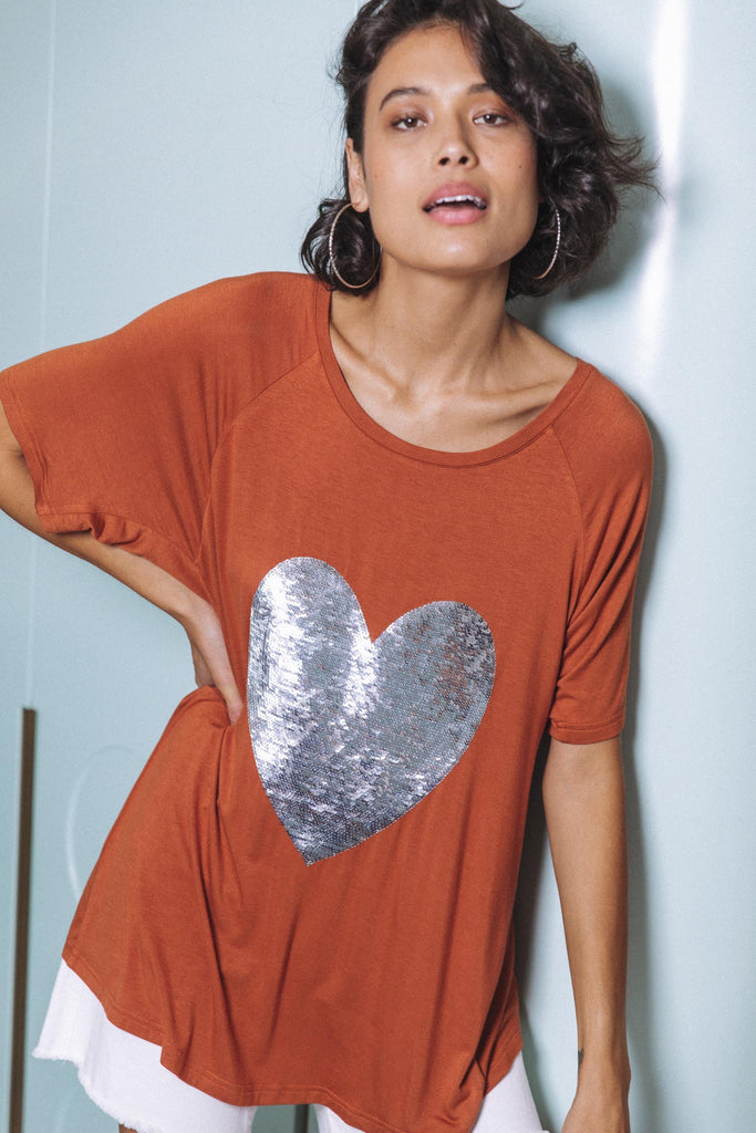 Saint Lucia Tshirt - Rust - The Haven Co