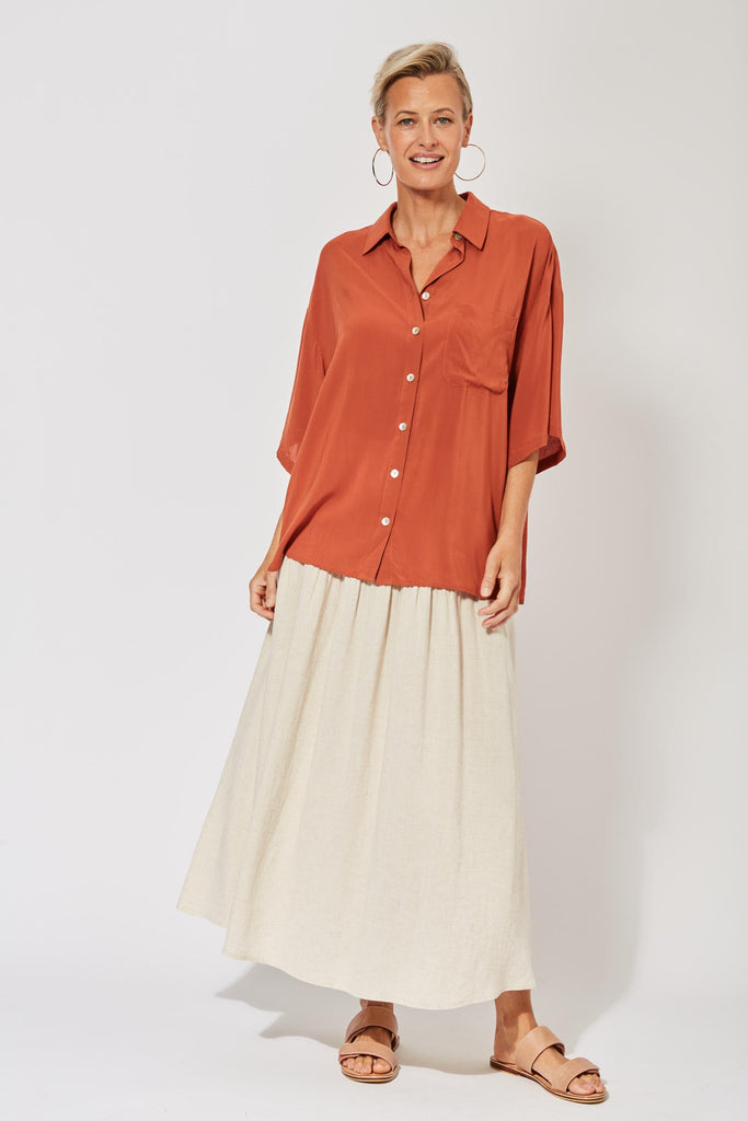 Saba Shirt - Rust - The Haven Co