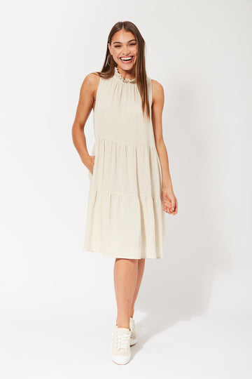 Belize Frill Dress - Clay - The Haven Co