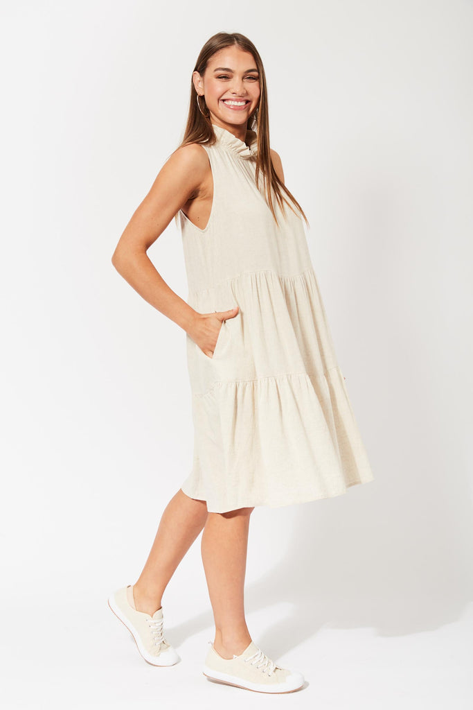 Belize Frill Dress - Clay - The Haven Co