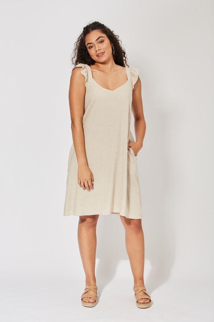 Belize Cap Sleeve Dress - Clay - The Haven Co