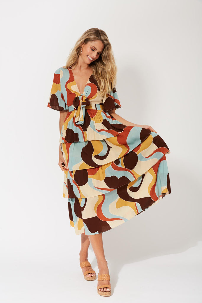 Saba Tiered Maxi - Pucci - The Haven Co