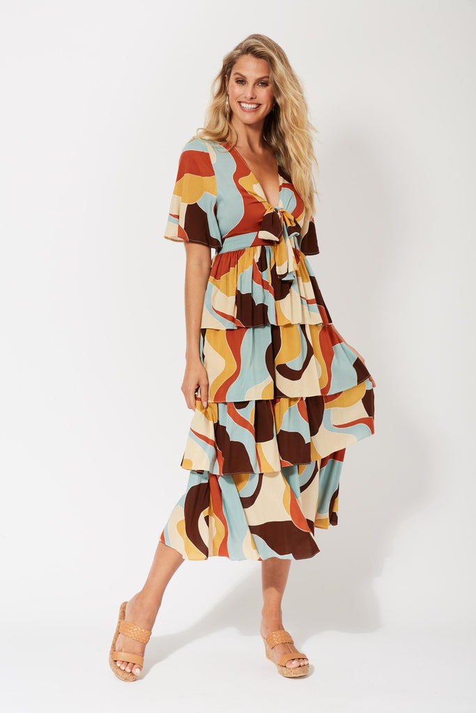 Saba Tiered Maxi - Pucci - The Haven Co