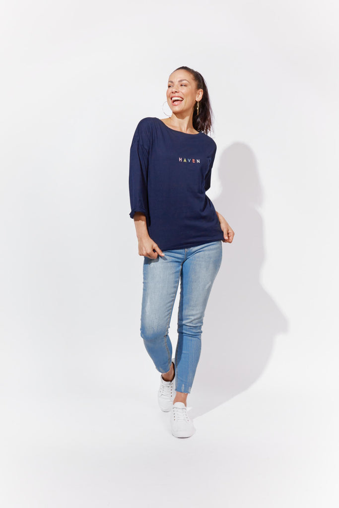Haven Relax Tshirt - Indigo - The Haven Co