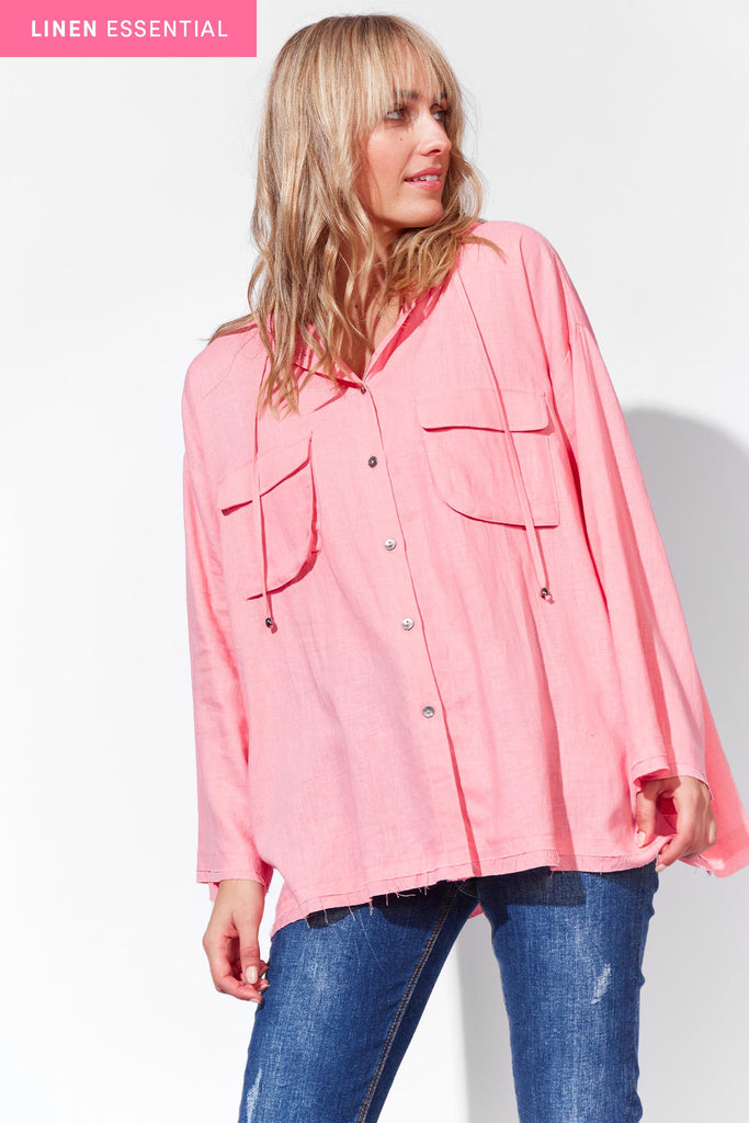 Mons Hooded Shirt - Blossom - The Haven Co