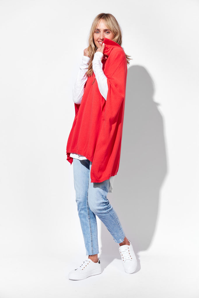 Tivoli Zip Jumper - Poppy - The Haven Co