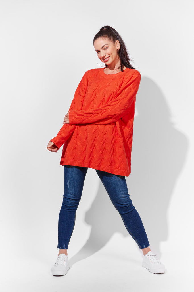Tivoli Cable Knit - Poppy - The Haven Co